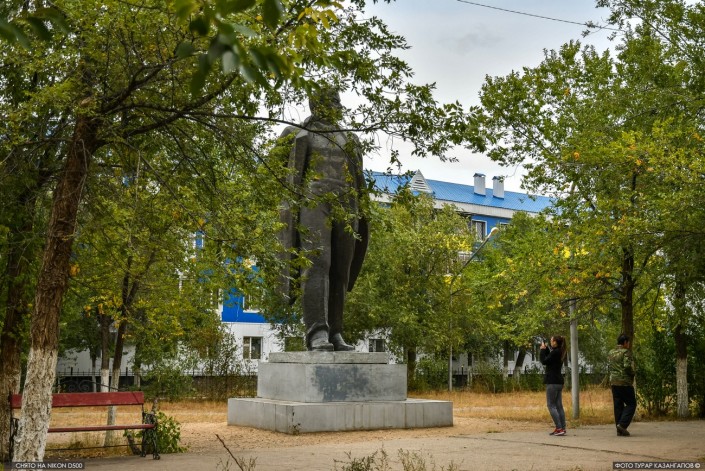 Die Lenin Statue in Aktöbe