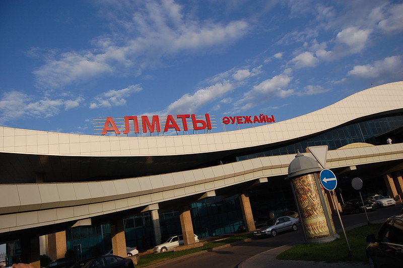 Das neue Terminal des Flughafens von Almaty