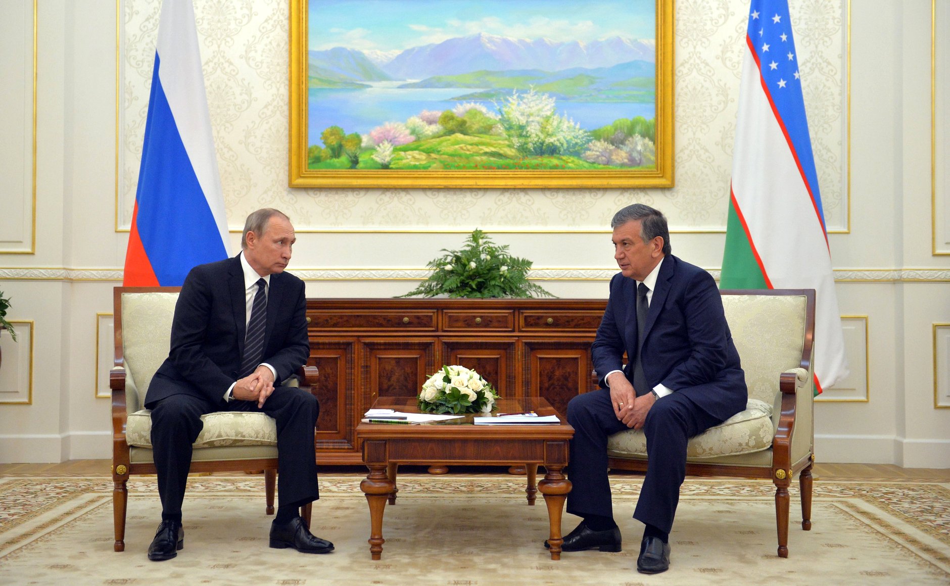 Rencontre entre Vladimir Poutine et Chavkat Mirzioïev