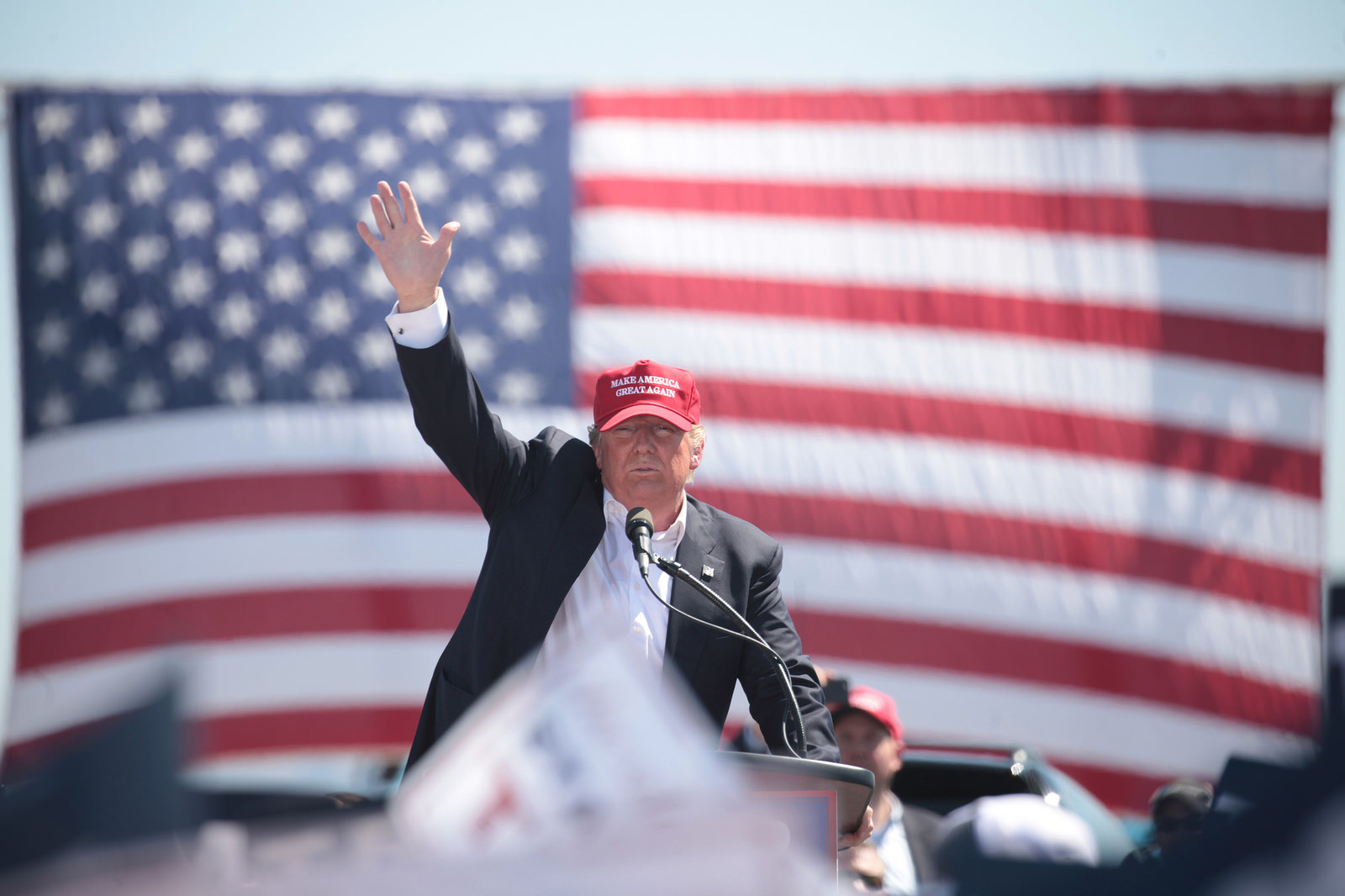 Donald Trump en meeting avec ses partisans