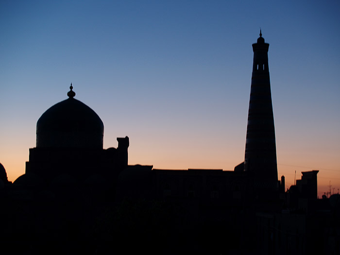 Coucher de soleil sur Khiva