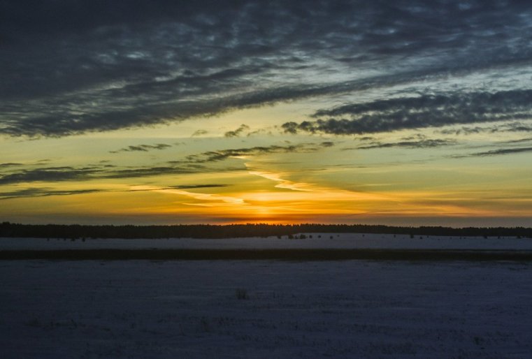 Stepnogorsk Campagne Kazakhstan Neige
