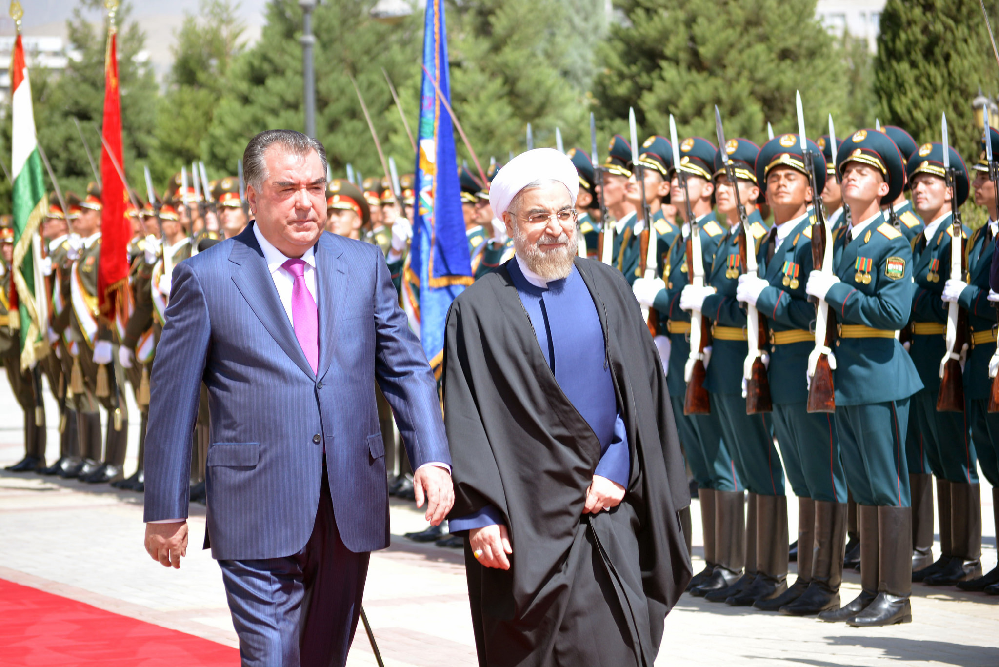 Hassan Rohani Emomalii Rahmon Tadjikistan Iran Visite
