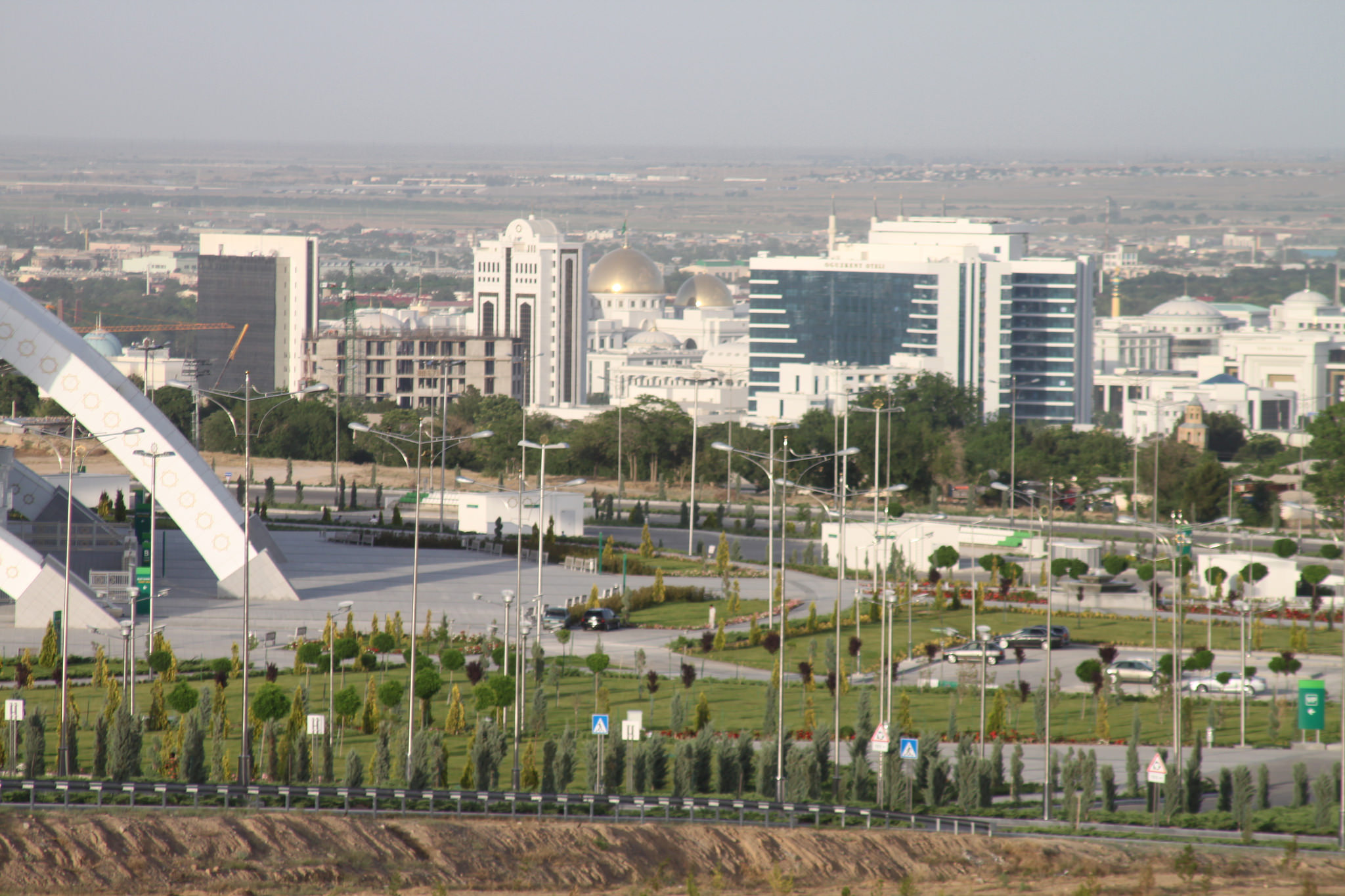 Achgabat Turkménistan Ville Banlieue Immeubles