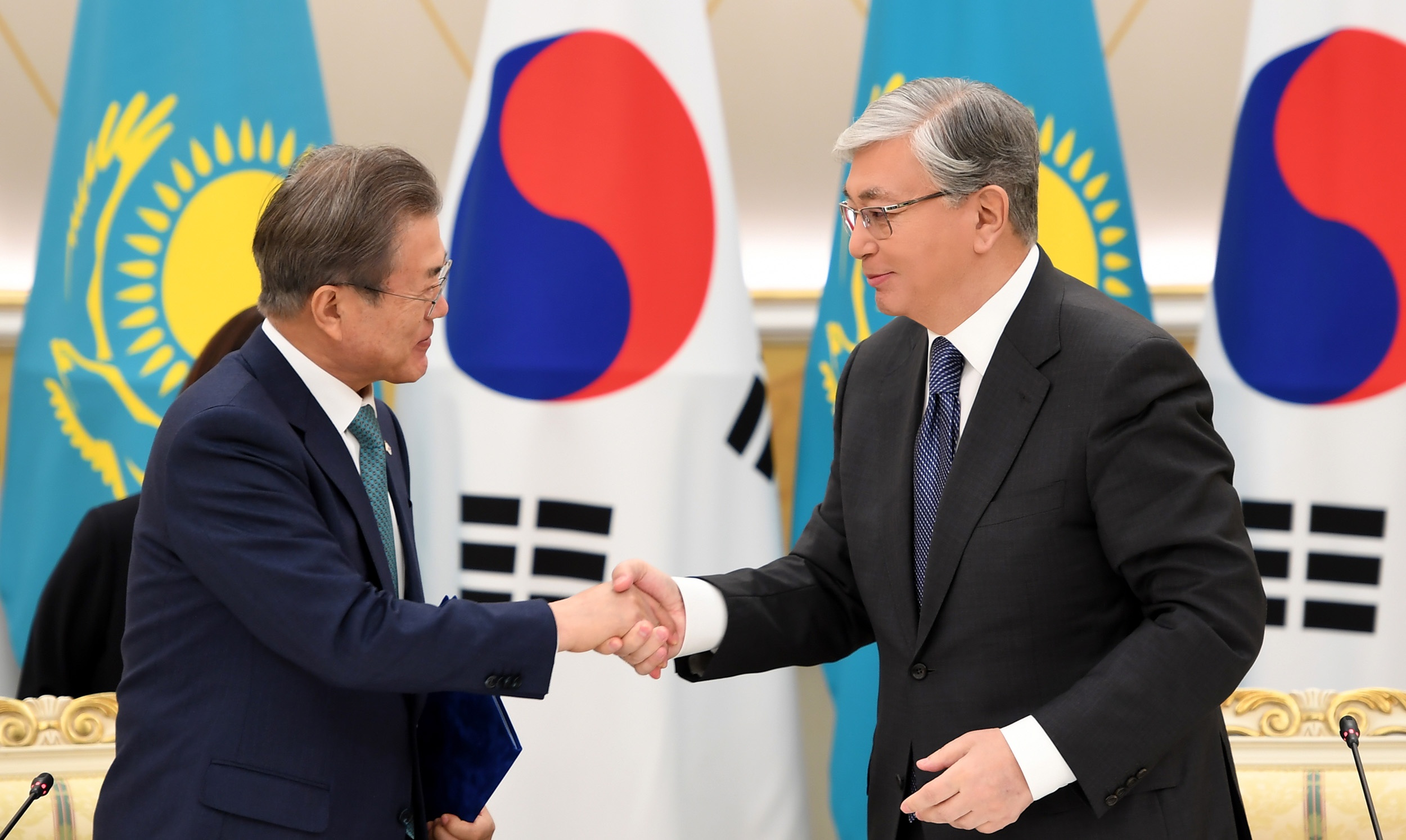 Corée du Sud Moon Jae-In Visite Kazakhstan Kassym-Jomart Tokaïev