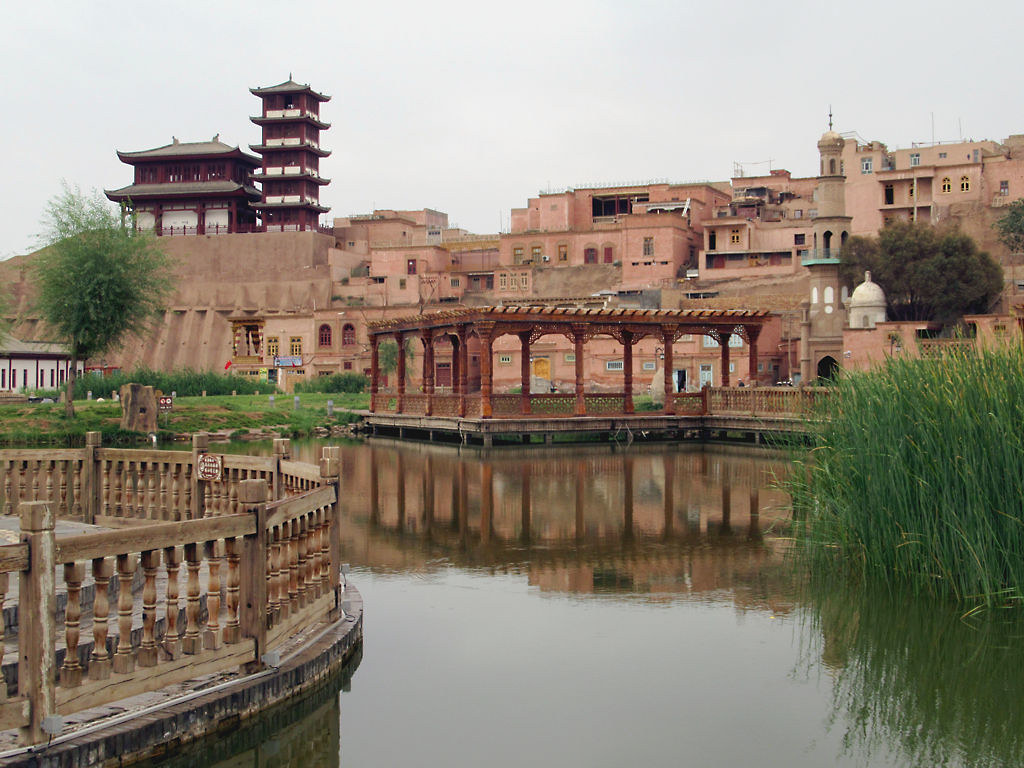 Vieille ville Kachgar Chine Région autonome ouïghoure Xinjiang Rénovation