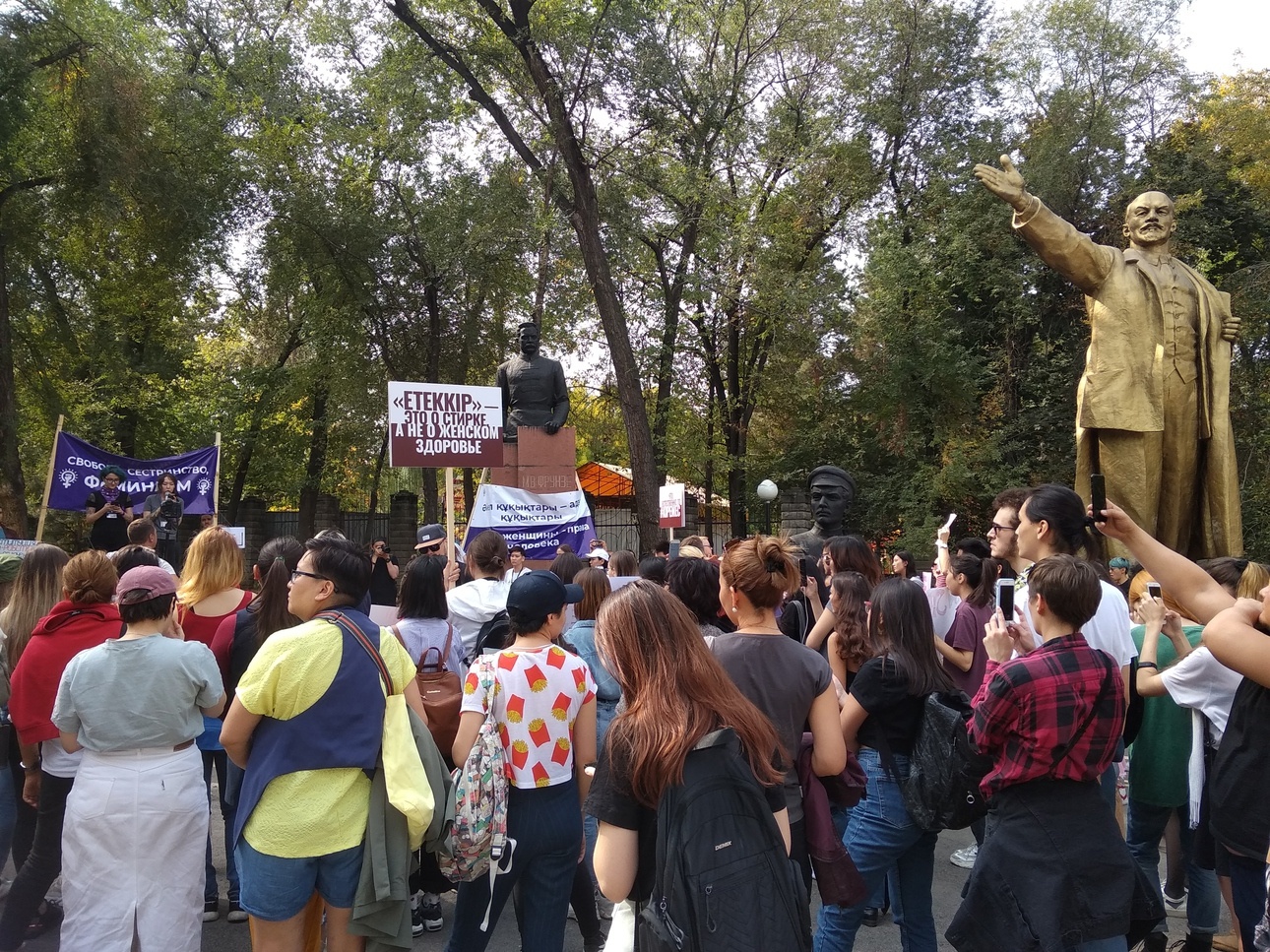 Centaine Personnes Almaty Droits Femmes