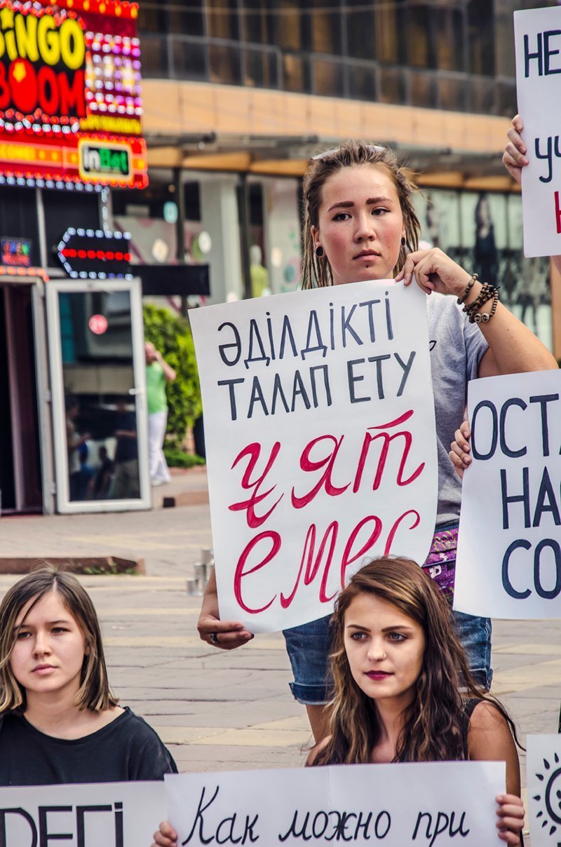 Kazakhstan manifestati on féministe