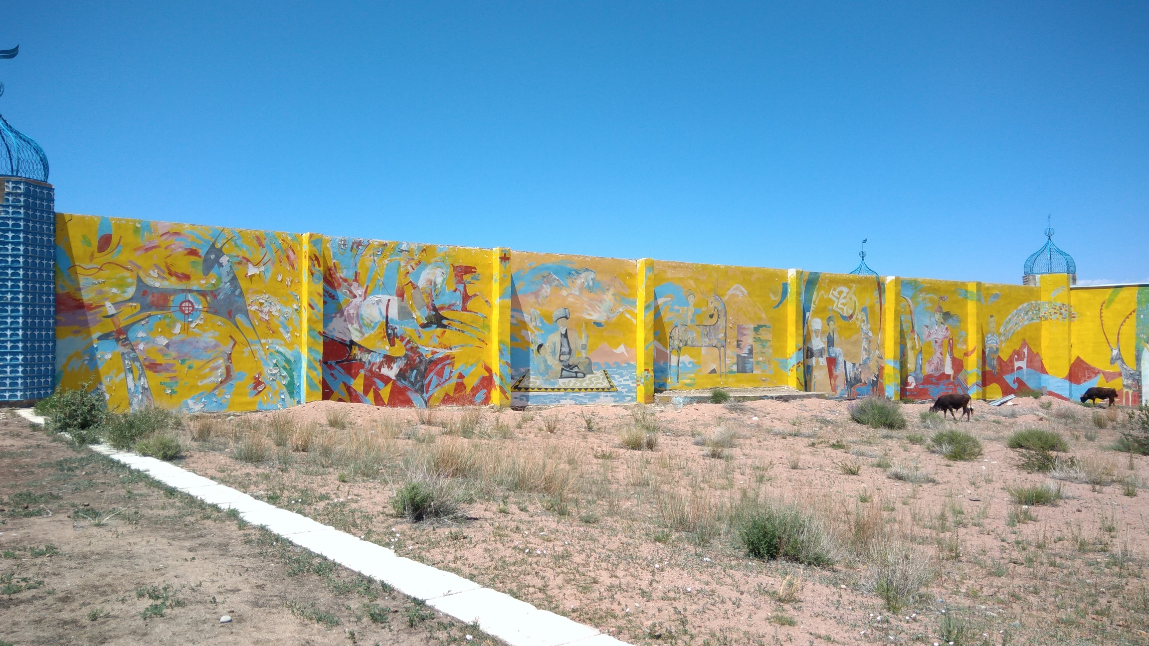 Peintures Nomades Murs Aalam Ordo Issyk-Koul Kirghizstan