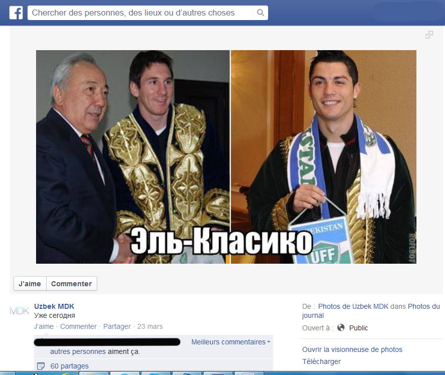 Page Facebook Uzbek MDK